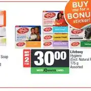 Spar Lifebuoy Hygiene (Excl. Natural Range) 175 g Assorted - Buy 2 for offer
