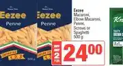 Spar Eezee Macaroni, Elbow Macaroni, Penne, Screws or Spaghetti 500 g - Buy 2 for offer
