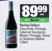 Spar Darling Cellars Chocoholic Pinotage, Cabernet Sauvignon, Merlot, Pinotage, Shiraz or Bushvine Malbec offer