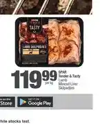 Spar SPAR Tender & Tasty Lamb Minced Liver Skilpadjies offer