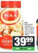 Spar Nola Mayonnaise Assorted or Salad Dressing 750 g / 780 g offer