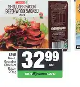 Spar SPAR Diced, Round or Shoulder Bacon 200 g offer