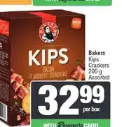 Spar Bakers Kips Crackers 200 g Assorted offer