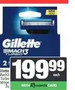 Spar Gillette Mach3 Turbo Cartridge 2s offer