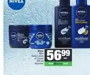 Spar Nivea Men Body Lotion or Cream 400 ml Assorted offer