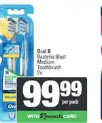 Spar Oral B Bacteria Blast Medium Toothbrush 2s offer