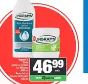Spar Ingram's Body Lotion or Cream for Women 400 ml Assorted or Tissue Oil Cream 250 ml offer