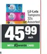 Spar Lil-Lets Tampons 32s Assorted offer