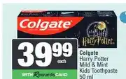 Spar Colgate Harry Potter Mild & Mint Kids Toothpaste 50 ml offer