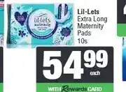 Spar Lil-Lets Extra Long Maternity Pads 10s offer