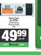 Spar Home Care By SPAR Drawstring Refuse Bags 20s offer