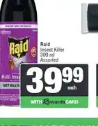 Spar Raid Insect Killer 300 ml Assorted offer