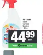 Spar Mr Sheen Daily Surface Cleaner 1 litre offer