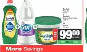 Spar Sunlight Pine Gel 1 litre + Sunlight Dishwashing Liquid 750 ml + Jik Bleach 1,5 litre offer