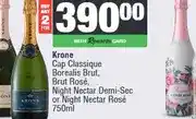 Spar Krone Cap Classique Borealis Brut, Brut Rosé, Night Nectar Demi-Sec or Rosé 750ml - Buy Any 2 offer