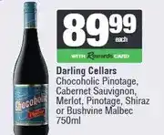 Spar Darling Cellars Chocoholic Pinotage, Cabernet Sauvignon, Merlot, Pinotage, Shiraz or Bushvine Malbec offer