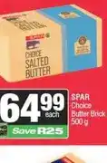 Spar SPAR Choice Butter Brick 500 g offer