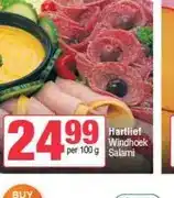 Spar Hartlief Windhoek Salami per 100 g offer