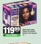 Spar Dark and Lovely Relaxer Kit Superior Moisture Plus Regular 1s offer