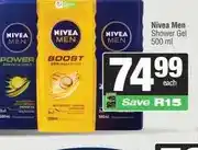Spar Nivea Men Shower Gel 500 ml offer