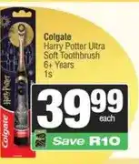 Spar Colgate Harry Potter Ultra Soft Toothbrush 6+ Years 1s offer