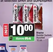 Spar Bioplus Booster Sachets Assorted 10 ml (Buy any 2) offer