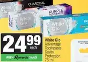 Spar White Glo Advantage Toothpaste Cavity Protection 75 ml offer