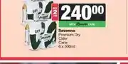 Spar Savanna Premium Dry Cider Cans 6 x 500ml (Buy 2) offer