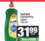 Spar Sunlight Dishwashing Liquid 750 ml offer