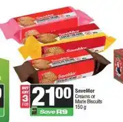 Spar SaveMor Creams or Marie Biscuits 150 g - Any 3 offer