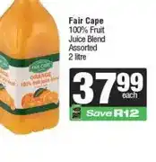 Spar Fair Cape 100% Fruit Juice Blend Assorted 2 litre offer