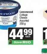Spar Lancewood Creamed Smooth Cottage Cheese Plain 250 g offer