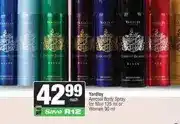 Spar Yardley Aerosol Body Spray for Men 125ml or Women 90ml each offer