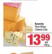 Spar Bonnita Flow Wrap Cheese Cuts per 100 g offer