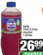 Spar Halls Thick & Fruity Assorted 1.25 litre offer