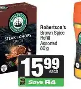 Spar Robertson's Brown Spice Refill Assorted 80 g offer