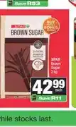 Spar SPAR Brown Sugar 2 kg offer