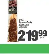 Spar SPAR Tender & Tasty Beef Rump Espetada offer