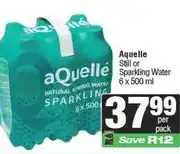 Spar Aquelle Still or Sparkling Water 6 x 500 ml offer
