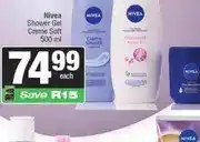 Spar Nivea Shower Gel Creme Soft 500 ml offer