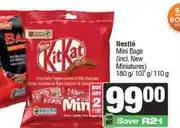 Spar Nestlé Mini Bags (incl. New Miniatures) 180 g / 107 g / 110 g - Buy 2 for offer
