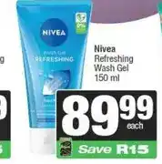 Spar Nivea Refreshing Wash Gel 150 ml offer