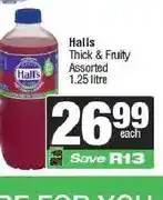 Spar Halls Thick & Fruity Assorted 1.25 litre offer