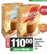Spar Nescafe Cappuccino Sticks Assorted 10s (any 2) offer