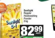 Spar Sunlight Regular Handwashing Powder 3 kg offer