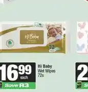 Spar Hi Baby Wet Wipes 72s offer