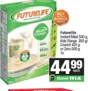 Spar Futurelife Instant Meal 500 g, Kids Range 350 g/375 g, Crunch 425 g or Zero 500 g offer