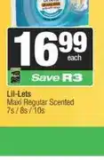 Spar Lil-Lets Maxi Regular Scented 7s/8s/10s offer