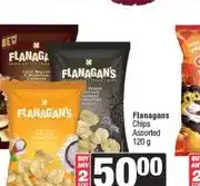 Spar Flanagans Chips Assorted 120 g - Any 2 offer