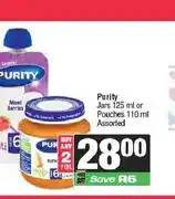 Spar Purity Jars 125 ml or Pouches 110 ml Assorted - Buy Any 2 for offer